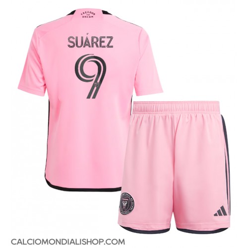 Maglie da calcio Inter Miami Luis Suarez #9 Prima Maglia Bambino 2024-25 Manica Corta (+ Pantaloni corti)